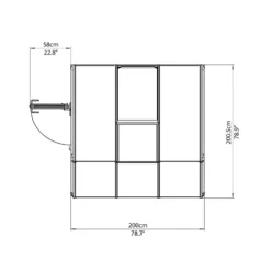 Palram 6 X 6ft ClearCanopia Sun Room -Elise Bloom 12810975 4554833202361058