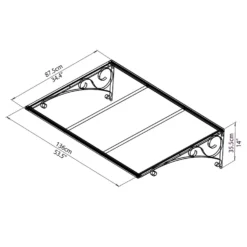 Palram - Canopia Canopy Venus 1350 Clear 18 Palram - Canopia Canopy Venus 1350 Clear -Elise Bloom 12810976 6284833201142140