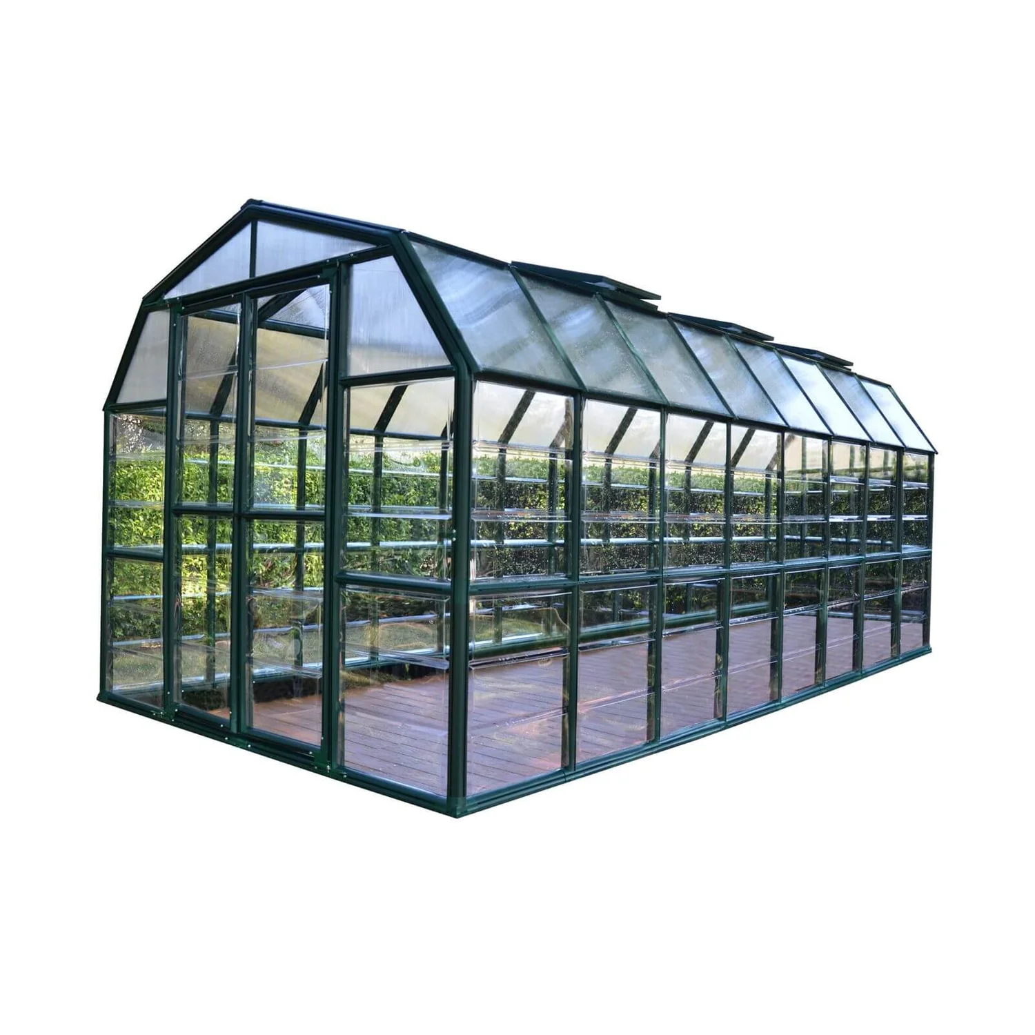 Palram 8 X 16ft Canopia Grand Gardener Greenhouse - Green 4 Palram 8 X 16ft Canopia Grand Gardener Greenhouse - Green - Image 2