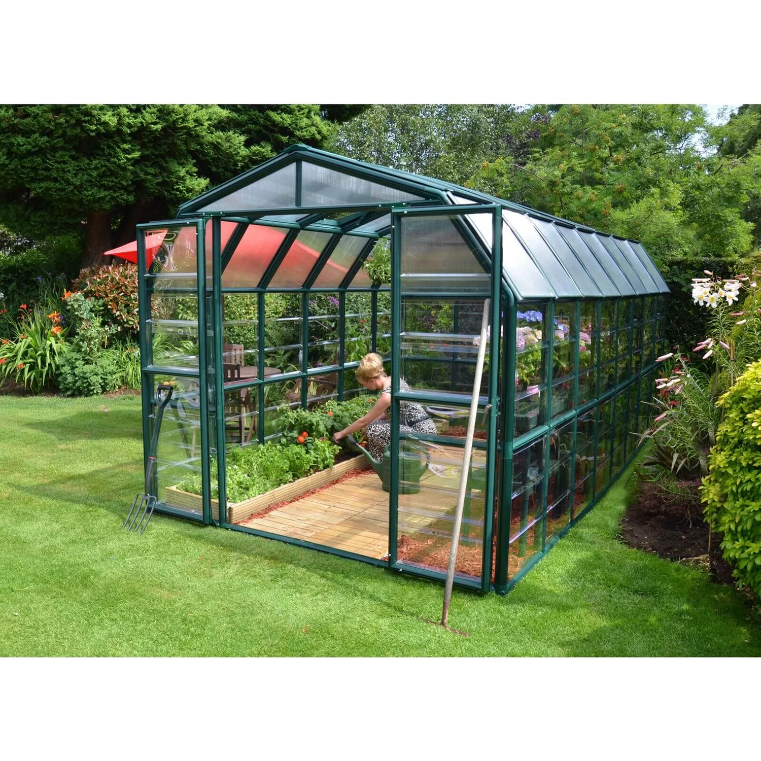Palram 8 X 16ft Canopia Grand Gardener Greenhouse - Green 5 Palram 8 X 16ft Canopia Grand Gardener Greenhouse - Green - Image 3