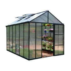 Palram 8 X 12ft Canopia Glory Greenhouse - Grey 10 Palram 8 X 12ft Canopia Glory Greenhouse - Grey -Elise Bloom 12811084 1594833197469210