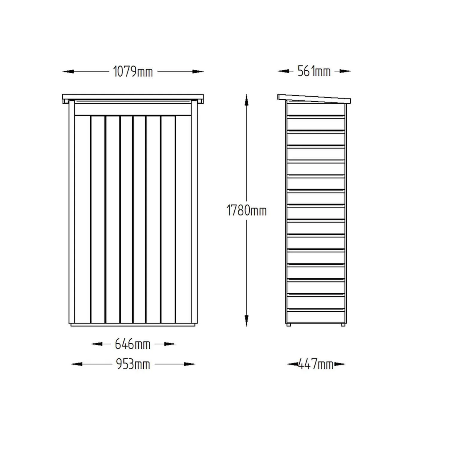 Forest Garden Wooden Tall Shiplap Pent Garden Store 7 Forest Garden Wooden Tall Shiplap Pent Garden Store - Image 5