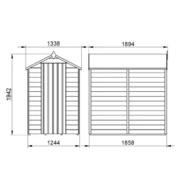 Forest 6 X 4ft Overlap Pressure Treated Apex Shed - No Window Incl. Installation -Elise Bloom 12814910 1054832993238933