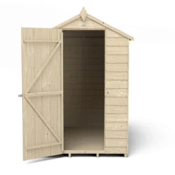 Forest 6 X 4ft Overlap Pressure Treated Apex Shed - No Window Incl. Installation -Elise Bloom 12814910 4964832993104020