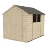 Forest 8 X 6ft Overlap Pressure Treated Apex Shed - Double Door - Incl. Installation -Elise Bloom 12814912 1464831942264386