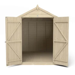Forest 8 X 6ft Overlap Pressure Treated Apex Shed - Double Door - Incl. Installation -Elise Bloom 12814912 1964832992356984