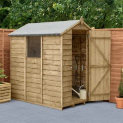 Forest 6 X 4ft Overlap Pressure Treated Apex Shed - Incl. Installation 13 Forest 6 X 4ft Overlap Pressure Treated Apex Shed - Incl. Installation -Elise Bloom 12814913 6434832987345052