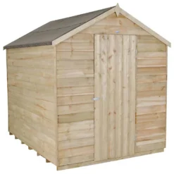 8x6ft Forest Wooden Overlap Pressure Treated Apex Shed -incl. Installation 13 8x6ft Forest Wooden Overlap Pressure Treated Apex Shed -incl. Installation -Elise Bloom 12814915 1254845696347556