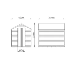 8x6ft Forest Wooden Overlap Pressure Treated Apex Shed -incl. Installation 19 8x6ft Forest Wooden Overlap Pressure Treated Apex Shed -incl. Installation -Elise Bloom 12814915 2444845696498450