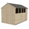 Forest 10 X 6ft Overlap Pressure Treated Apex Shed - Double Door -incl. Installation -Elise Bloom 12814917 4244831951932015