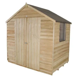 7x5ft Forest Wooden Overlap Pressure Treated Apex Shed -incl. Installation 13 7x5ft Forest Wooden Overlap Pressure Treated Apex Shed -incl. Installation -Elise Bloom 12814918 8914845696583797