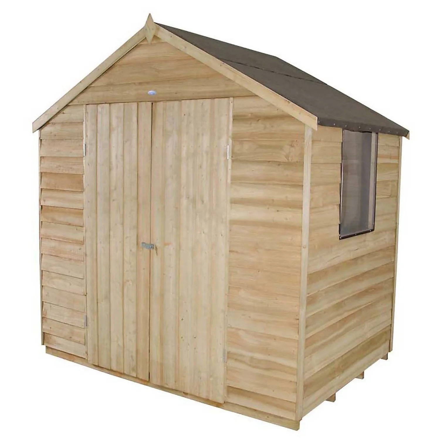 7x5ft Forest Wooden Overlap Pressure Treated Apex Shed -incl. Installation 5 7x5ft Forest Wooden Overlap Pressure Treated Apex Shed -incl. Installation - Image 3