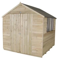 7x7ft Forest Wooden Overlap Pressure Treated Apex Shed -incl. Installation 13 7x7ft Forest Wooden Overlap Pressure Treated Apex Shed -incl. Installation -Elise Bloom 12814920 1724845696876426
