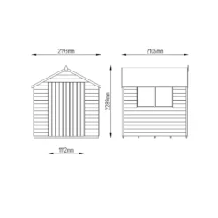7x7ft Forest Wooden Overlap Pressure Treated Apex Shed -incl. Installation 19 7x7ft Forest Wooden Overlap Pressure Treated Apex Shed -incl. Installation -Elise Bloom 12814920 9704845697033686