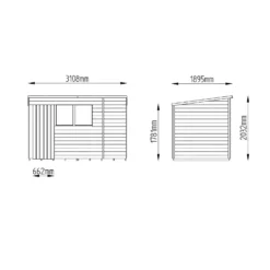 10x6ft Forest Wooden Overlap Pressure Treated Pent Shed -incl. Installation 19 10x6ft Forest Wooden Overlap Pressure Treated Pent Shed -incl. Installation -Elise Bloom 12815042 2044845697976076