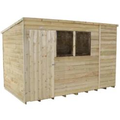 10x6ft Forest Wooden Overlap Pressure Treated Pent Shed -incl. Installation 13 10x6ft Forest Wooden Overlap Pressure Treated Pent Shed -incl. Installation -Elise Bloom 12815042 6384845697820568