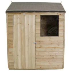 6x4ft Forest Wooden Overlap Pressure Treated Reverse Apex Shed -incl. Installation 15 6x4ft Forest Wooden Overlap Pressure Treated Reverse Apex Shed -incl. Installation -Elise Bloom 12815051 1424846118501154