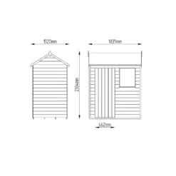 6x4ft Forest Wooden Overlap Pressure Treated Reverse Apex Shed -incl. Installation 19 6x4ft Forest Wooden Overlap Pressure Treated Reverse Apex Shed -incl. Installation -Elise Bloom 12815051 5034846118602170