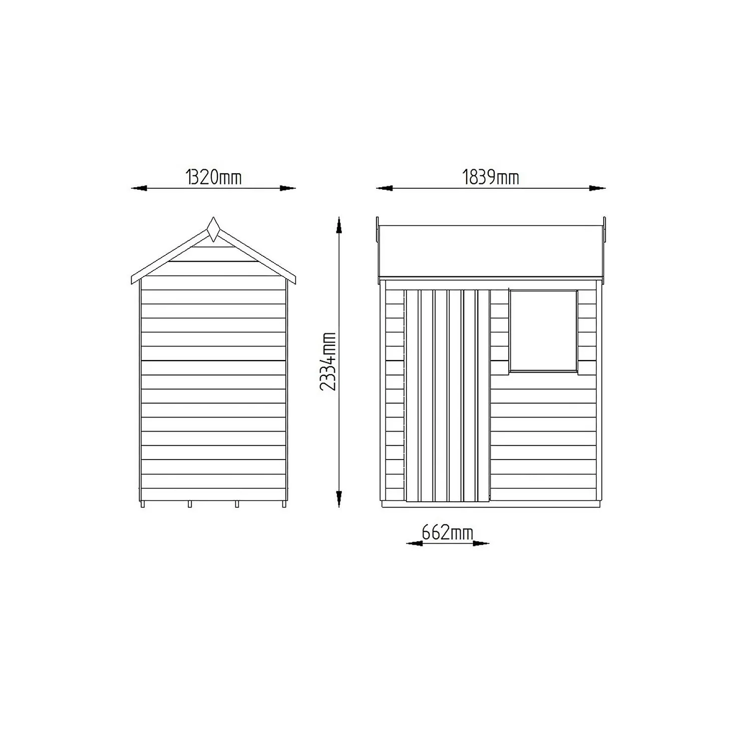 6x4ft Forest Wooden Overlap Pressure Treated Reverse Apex Shed -incl. Installation 11 6x4ft Forest Wooden Overlap Pressure Treated Reverse Apex Shed -incl. Installation - Image 9