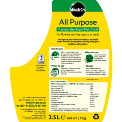 Miracle-Gro All Purpose Concentrated Liquid Plant Food - 2.5L -Elise Bloom 12815508 1954833196308444