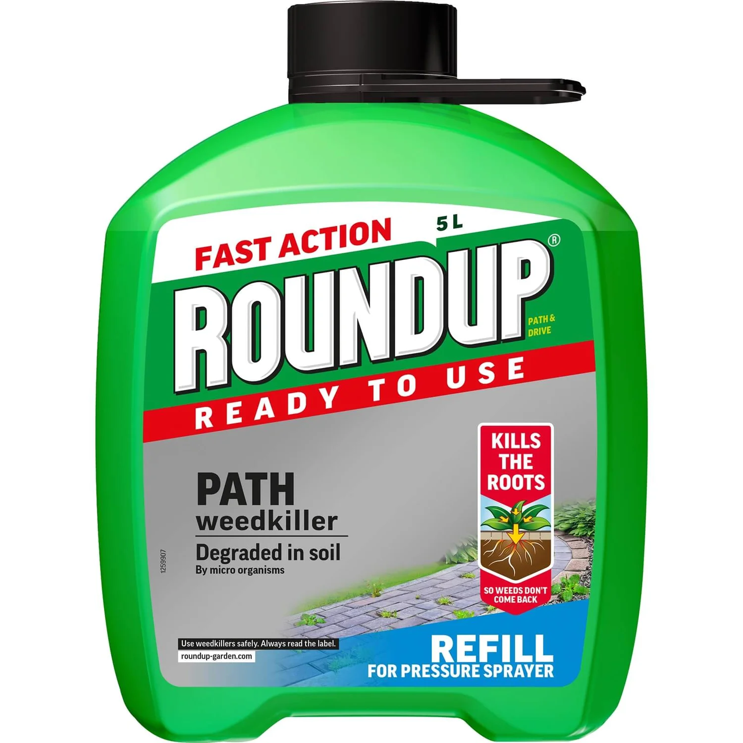 Roundup Path & Drive Ready To Use Pump N Go Weedkiller Refill - 5L 3 Roundup Path & Drive Ready To Use Pump N Go Weedkiller Refill - 5L