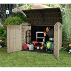 Keter Store It Out Ultra Outdoor Garden Storage Shed - Beige & Brown - 2000L 14 Keter Store It Out Ultra Outdoor Garden Storage Shed - Beige & Brown - 2000L -Elise Bloom 12815621 2154833203715627