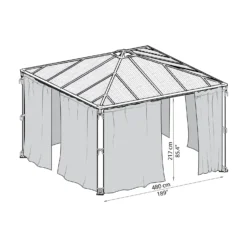 Palram Canopia Palermo 4300 Curtain Set 9 Palram Canopia Palermo 4300 Curtain Set -Elise Bloom 12817223 1404833199163325