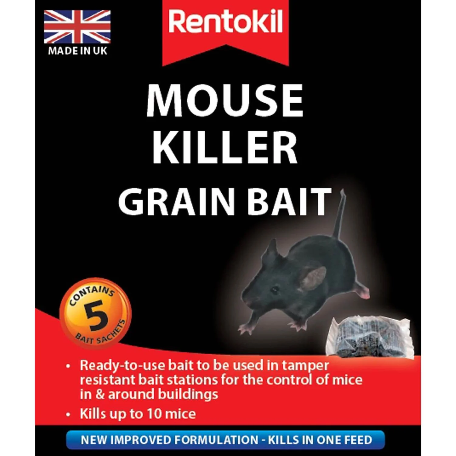 Rentokil Mouse Killer Sachets (Pack Of 5) 3 Rentokil Mouse Killer Sachets (Pack Of 5)