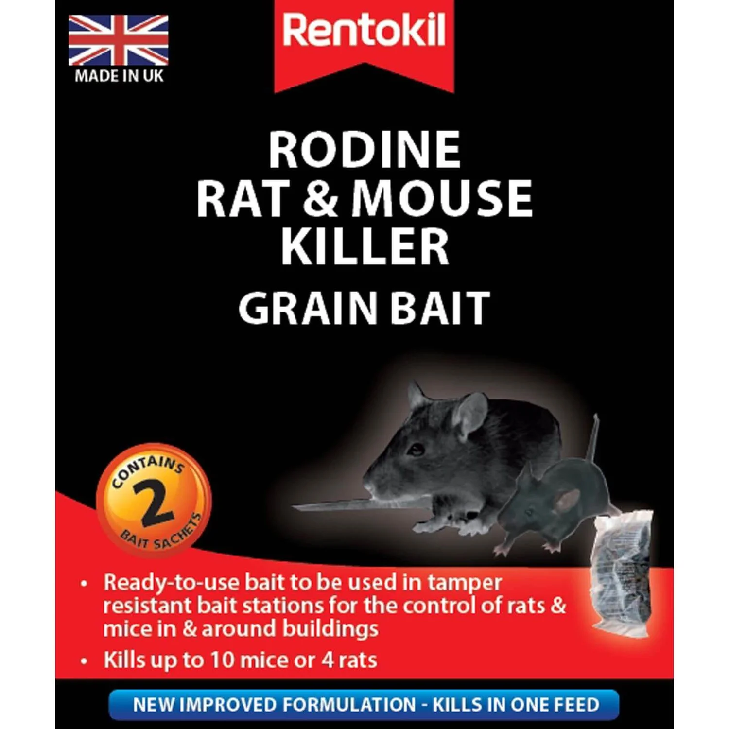 Rentokil Rat & Mouse Killer Sachets (Pack Of 2) 2 Rentokil Rat & Mouse Killer Sachets (Pack Of 2)