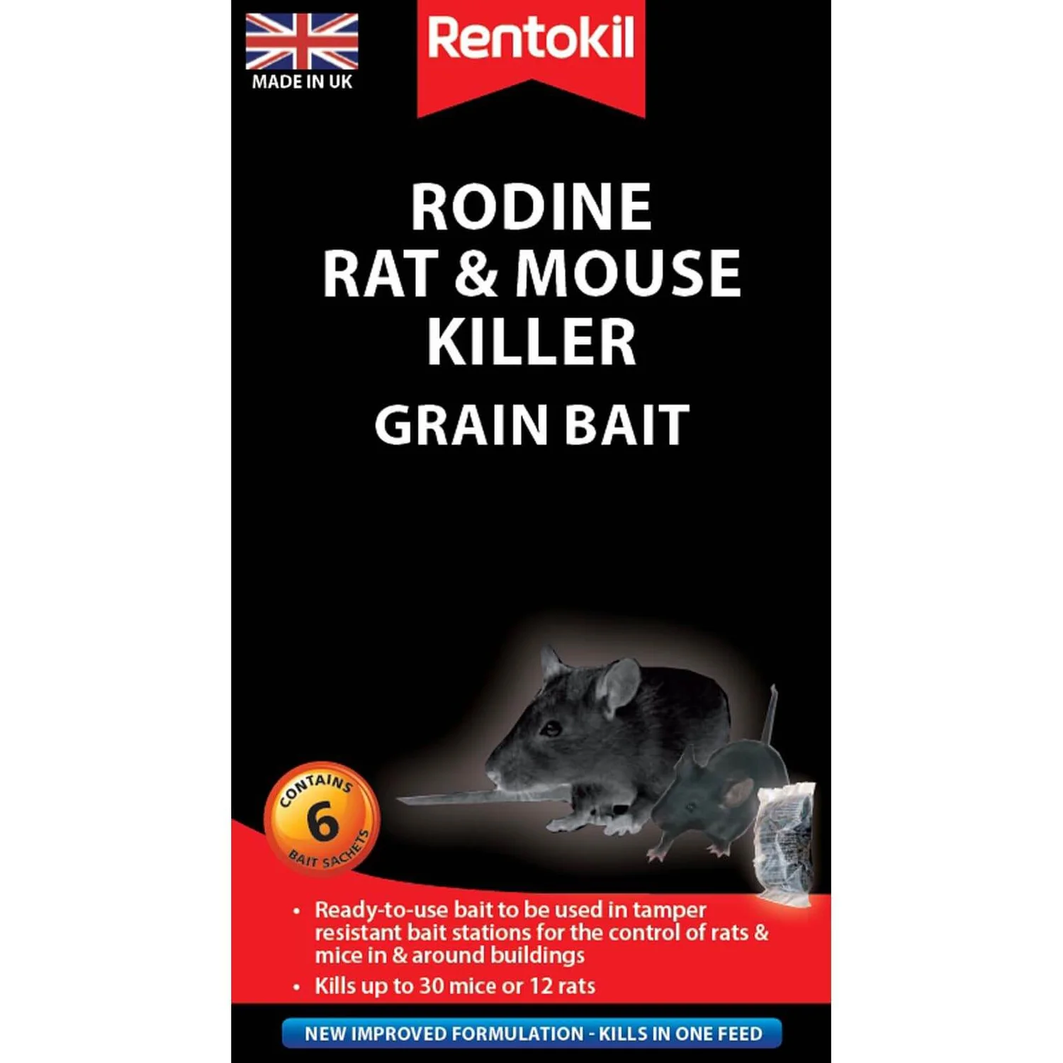 Rentokil Rat & Mouse Killer Sachets (Pack Of 6) 3 Rentokil Rat & Mouse Killer Sachets (Pack Of 6)