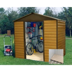 Yardmaster 8x6ft Woodgrain Shed & Floor Frame -Elise Bloom 12817670 8774924205451804