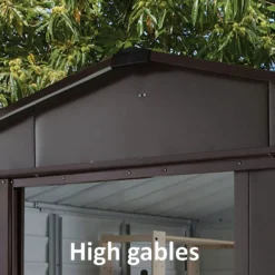 Yardmaster 10x8ft Woodgrain Metal Shed -Elise Bloom 12817731 1405040005986401