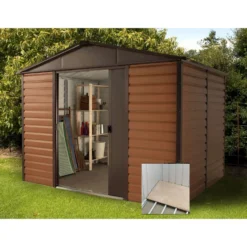 Yardmaster 10x12ft Woodgrain Shed & Floor Frame
