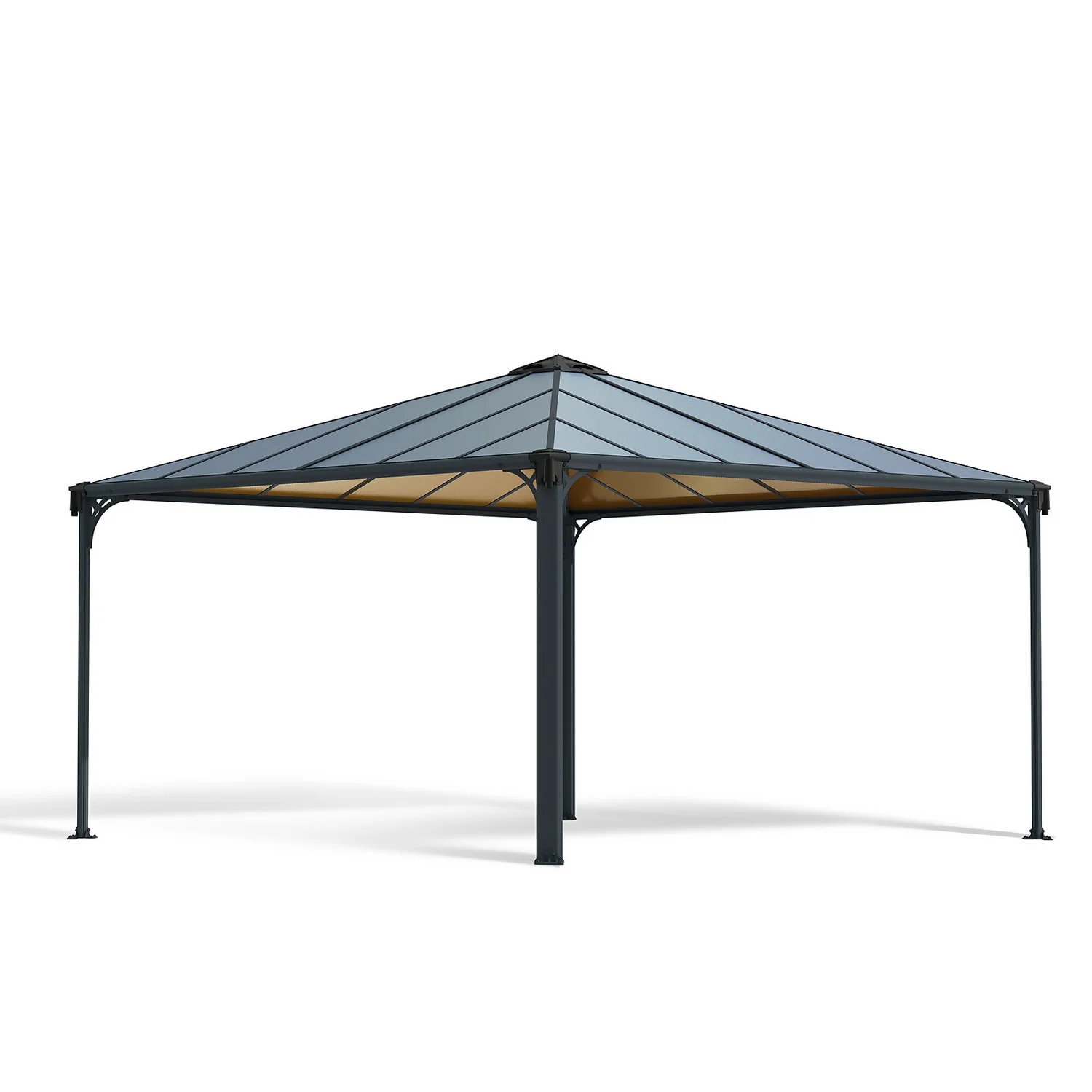 Palram - Canopia Palermo 4300 Garden Gazebo Grey 4 Palram - Canopia Palermo 4300 Garden Gazebo Grey - Image 2