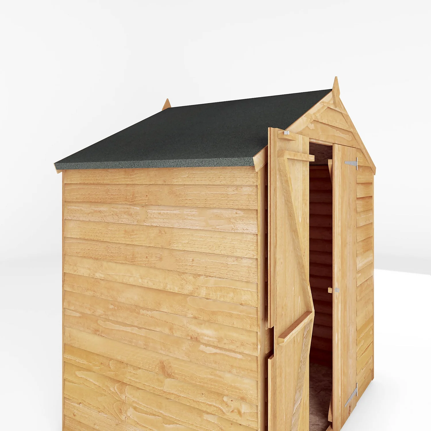 Mercia 4 X 6ft Overlap Apex Windowless Wooden Shed 6 Mercia 4 X 6ft Overlap Apex Windowless Wooden Shed - Image 4