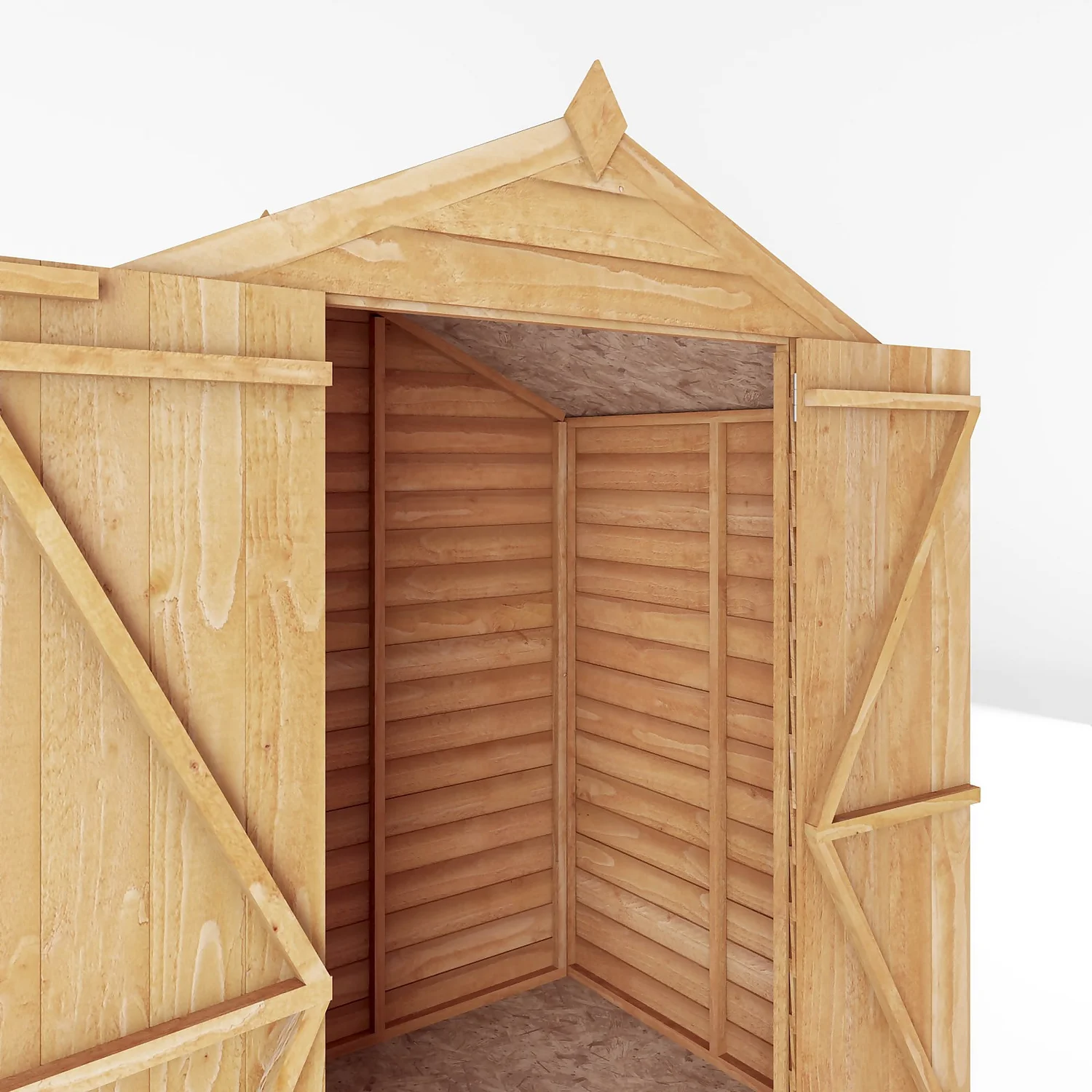 Mercia 4 X 6ft Overlap Apex Windowless Wooden Shed 5 Mercia 4 X 6ft Overlap Apex Windowless Wooden Shed - Image 3