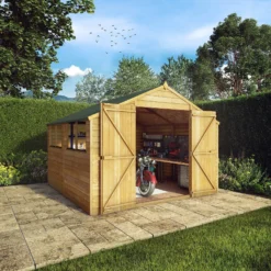 Mercia 10x10ft Overlap Apex Wooden Shed -Elise Bloom 12819790 1555047800552123