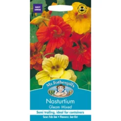 Mr. Fothergill's Nasturtium Gleam Mixed Seeds
