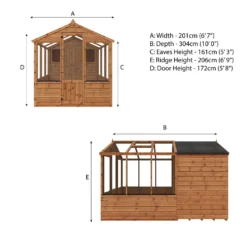 Mercia 10 X 6ft Traditional Apex Greenhouse Combi 21 Mercia 10 X 6ft Traditional Apex Greenhouse Combi -Elise Bloom 12820079 6895028839901969