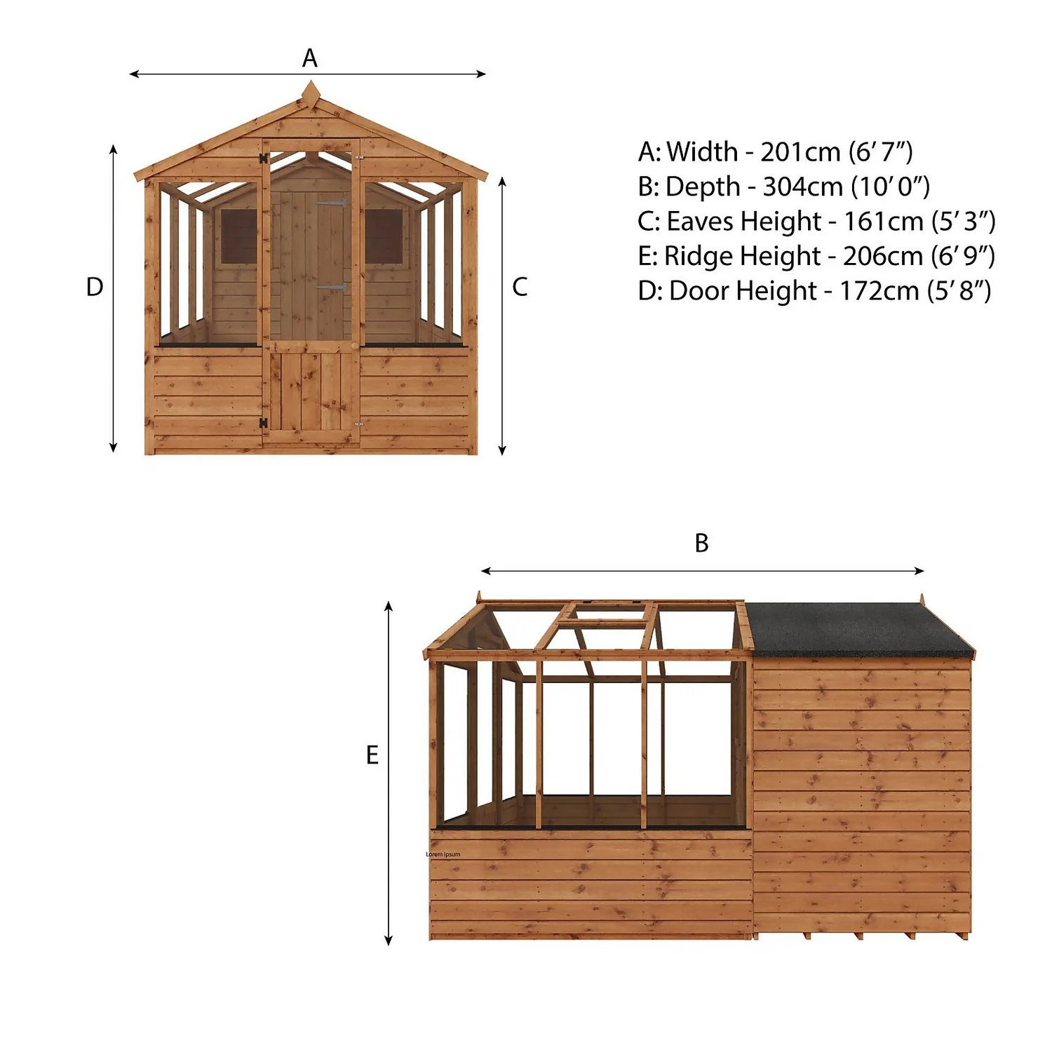 Mercia 10 X 6ft Traditional Apex Greenhouse Combi 12 Mercia 10 X 6ft Traditional Apex Greenhouse Combi - Image 10