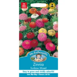 Mr. Fothergill's Zinnia Sunbow Mixed Seeds