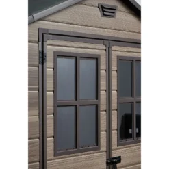 Keter Scala 6 X 8ft Outdoor Garden Apex Storage Shed - Brown -Elise Bloom 12820748 1894909431068058