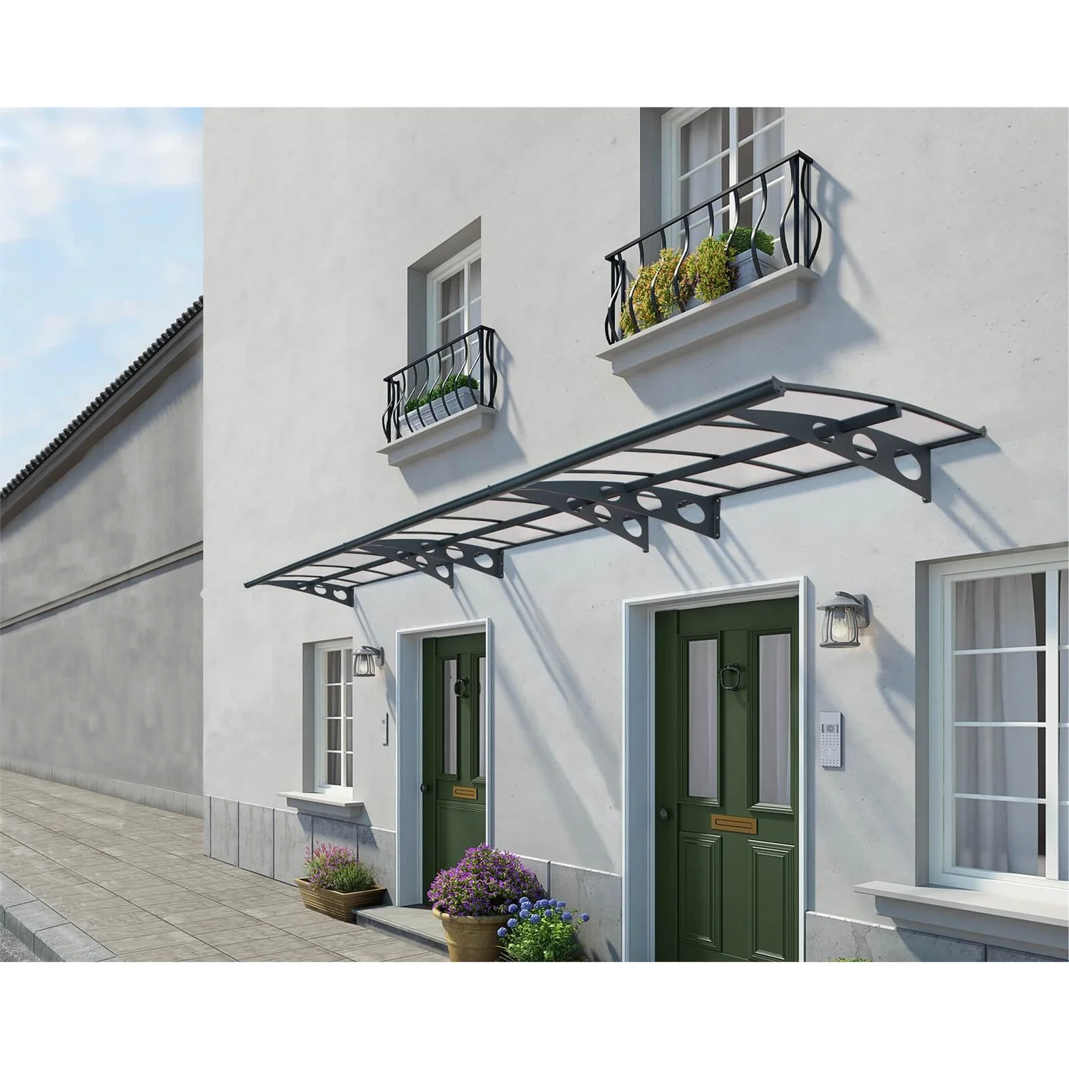 Palram - Canopia Canopy Herald 6690 Grey Clear 3 Palram - Canopia Canopy Herald 6690 Grey Clear