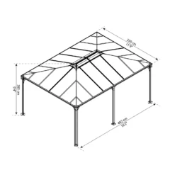 Palram - Canopia Martinique 5000 Garden Gazebo Grey Bronze 13 Palram - Canopia Martinique 5000 Garden Gazebo Grey Bronze -Elise Bloom 12821926 9144924165003794