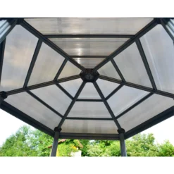 Palram - Canopia Roma Hexagonal Garden Gazebo Grey 11 Palram - Canopia Roma Hexagonal Garden Gazebo Grey -Elise Bloom 12821930 6544833174932253