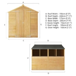 Mercia 8 X 6ft Overlap Double Door Apex Shed -Elise Bloom 12822309 3555029433572635