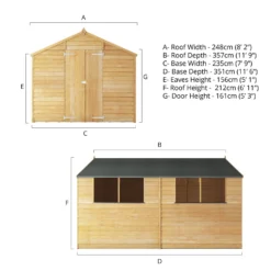 Mercia 12 X 8ft Overlap Apex Shed - Incl. Installation 20 Mercia 12 X 8ft Overlap Apex Shed - Incl. Installation -Elise Bloom 12822312 7615036363794815