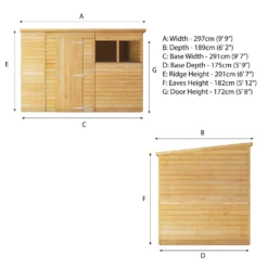 Mercia 10 X 6ft Overlap Pent Shed - Incl. Installation 21 Mercia 10 X 6ft Overlap Pent Shed - Incl. Installation -Elise Bloom 12822315 2324976248004889