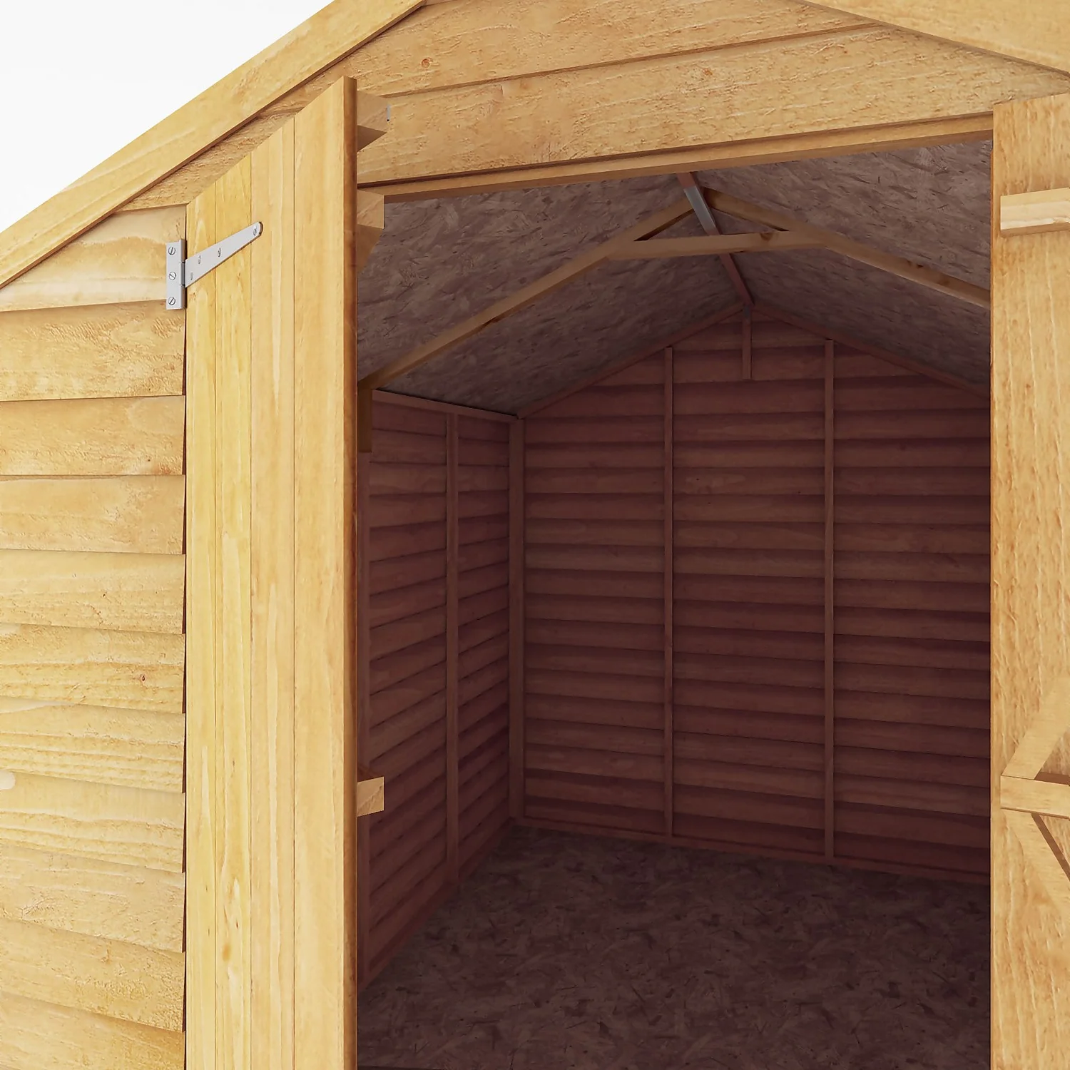 Mercia 8 X 6ft Overlap Double Door Apex Windowless Shed 5 Mercia 8 X 6ft Overlap Double Door Apex Windowless Shed - Image 3