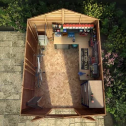 Mercia 10 X 8ft Overlap Double Door Apex Windowless Shed -Elise Bloom 12822434 1085033314241196